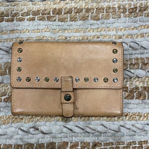 Patricia Nash Leather Flap Wallet Tan